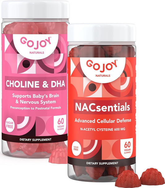 Bundle of GOJOY Naturals NAC 600mg Gummies with Choline & DHA - Daily Wellness Support