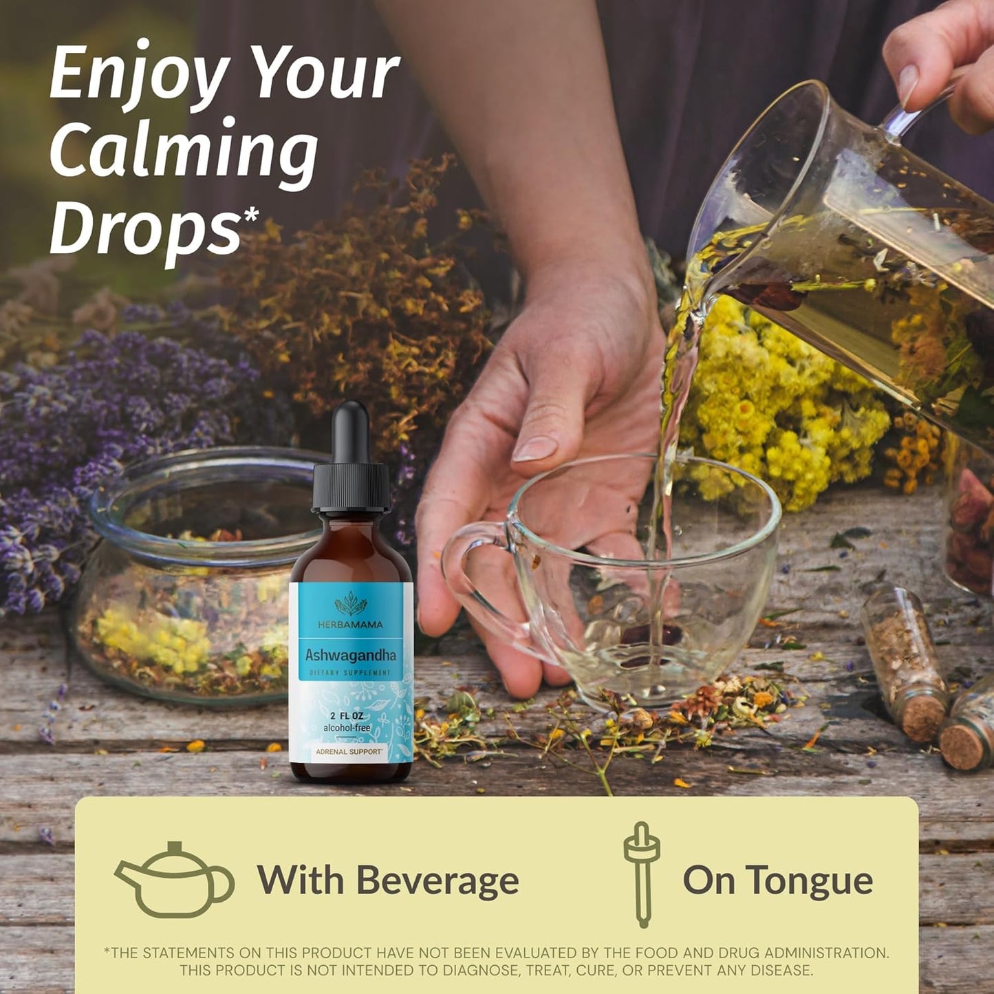 Bundle of Herbal Liquid Drops: Ashwagandha Root Tincture & Milk Thistle Extract - Vegan, Non-GMO, Sugar & Alcohol-Free - 2 Pack