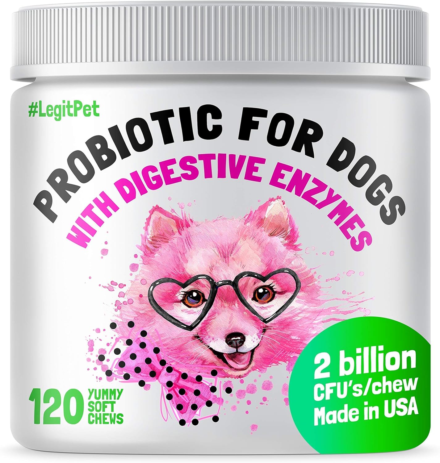 Bundle of LEGITPET Allergy Relief Chews & Immune Support with Probiotics and Enzymes for Dogs - 120 Soft Chews, Made in USA