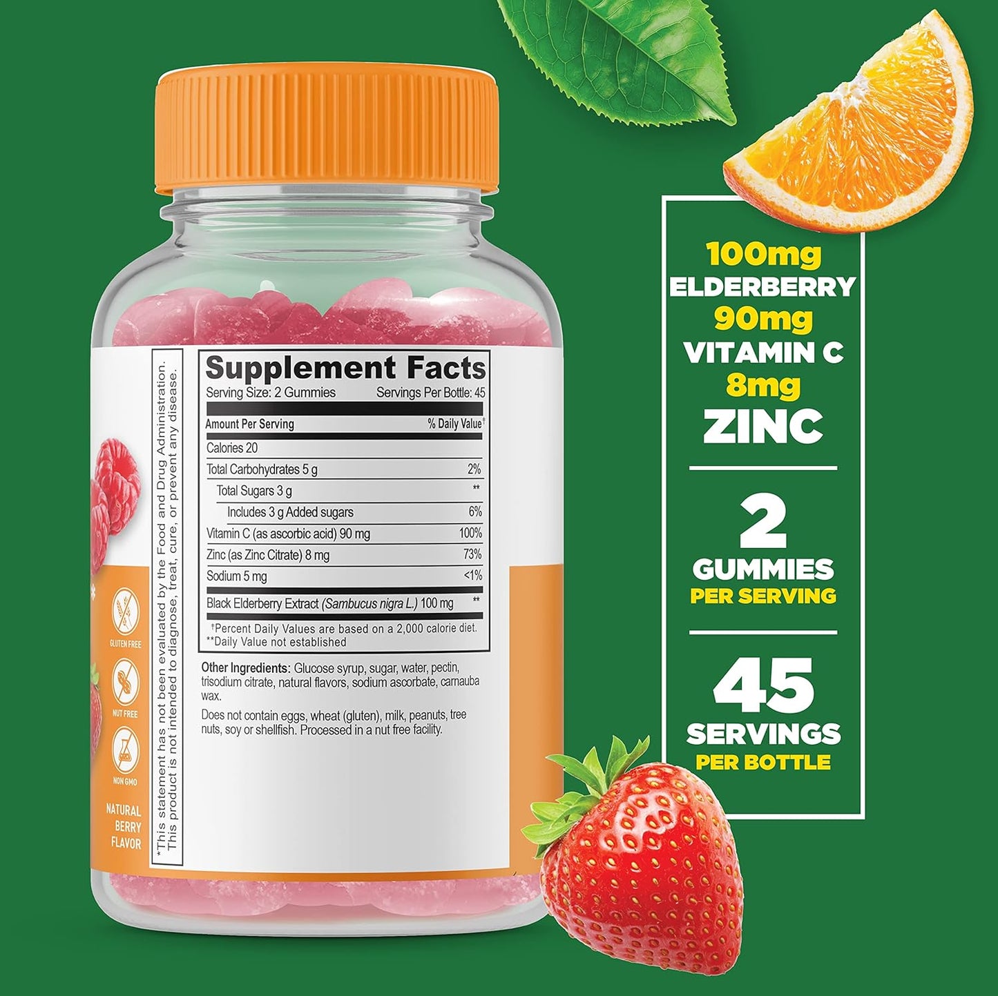 Bundle of Lifeable Immune Support + Iron Gummies with Vitamin C - Delicious Vitamin Supplement for Immune Health, Gluten Free & GMO Free