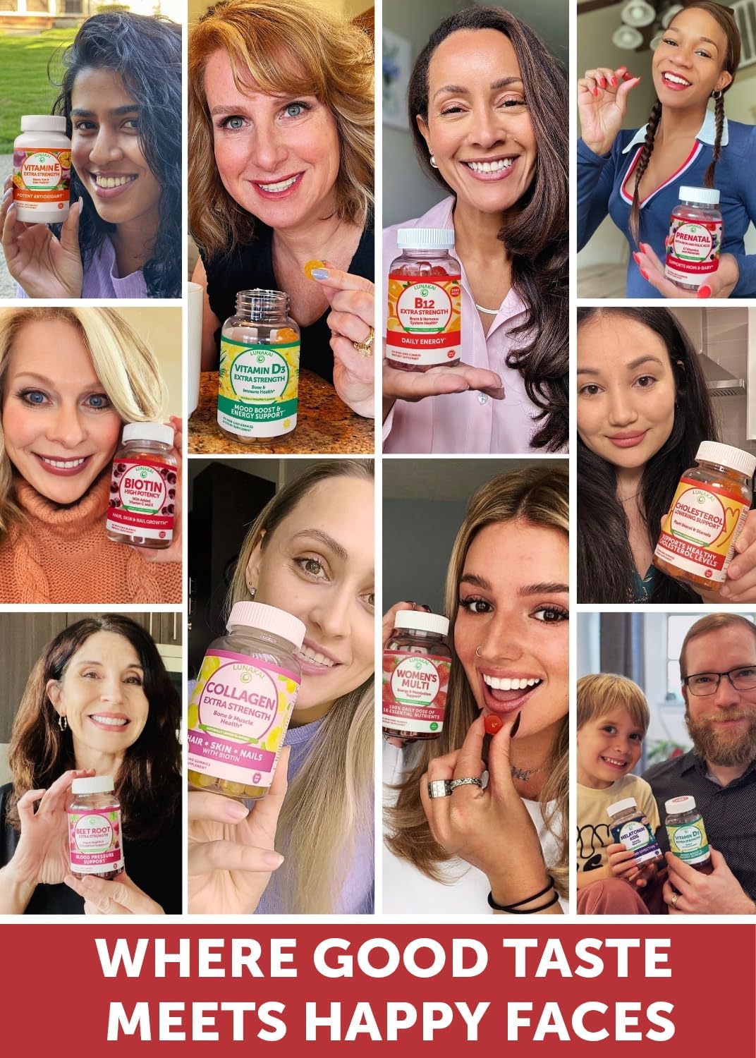 Bundle of Lunakai USA Made Extra Strength B12 Gummies & Shilajit Capsules for Daily Energy & Wellness Support