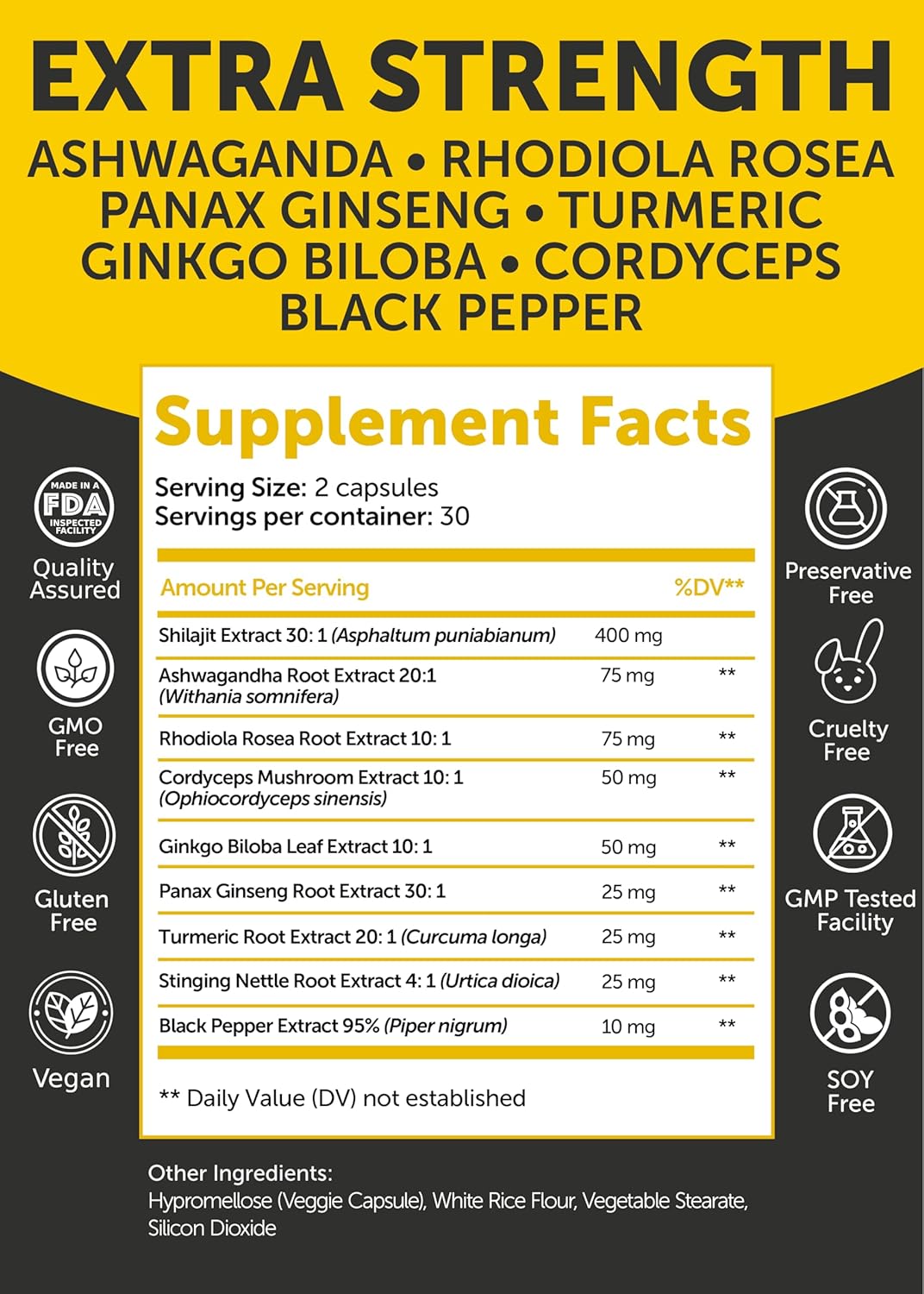 Bundle of Lunakai USA Made Extra Strength B12 Gummies & Shilajit Capsules for Daily Energy & Wellness Support