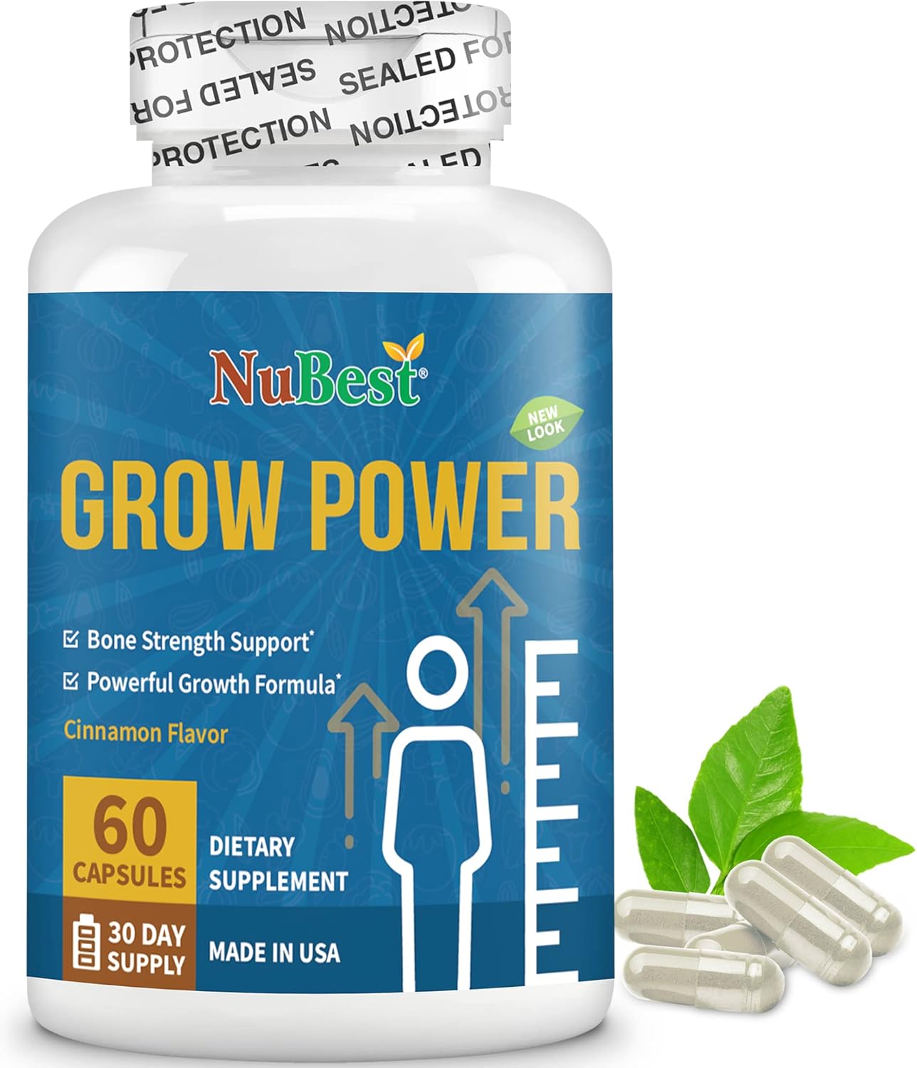 Bundle of NuBest Grow Power: Boost Height Growth & Overall Health for Children - 10 Tall Kids Support Healthy Growth, Immunity, & Bone Strength