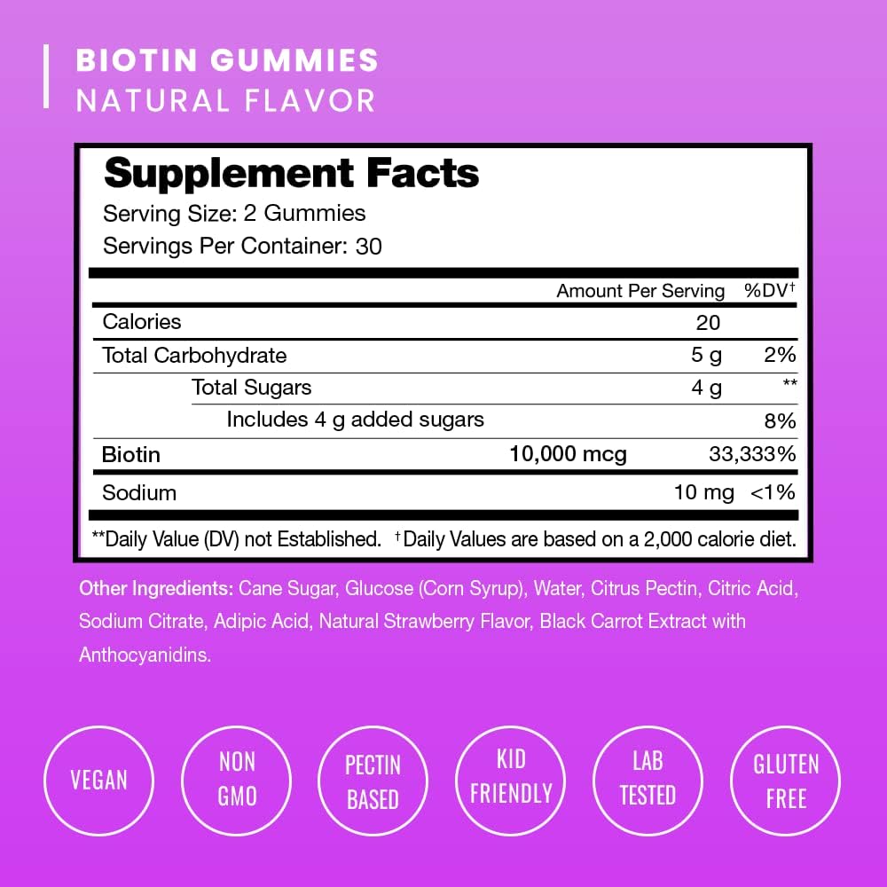 Bundle of NutraChamps Biotin Gummies and Vitamin C Capsules (4 Pack)