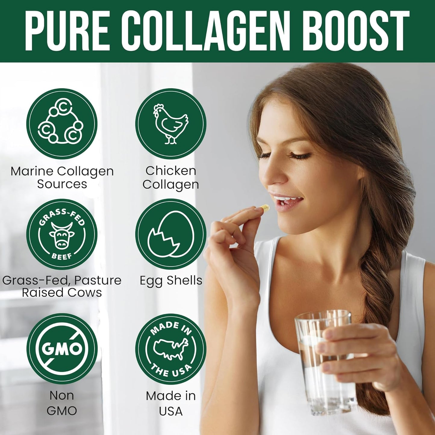 Bundle of OX OXNUTRITION Multi Collagen Capsules and Grassfed Bovine Colostrum for Joint Health and Gut Support