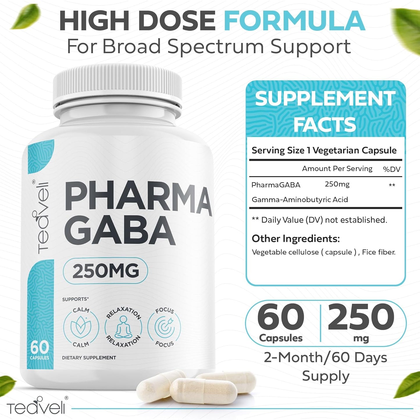 Bundle of Teaveli Golden Milk Powder and Pharma GABA Capsules - Boost Wellness and Relaxation with This Powerful Combination!