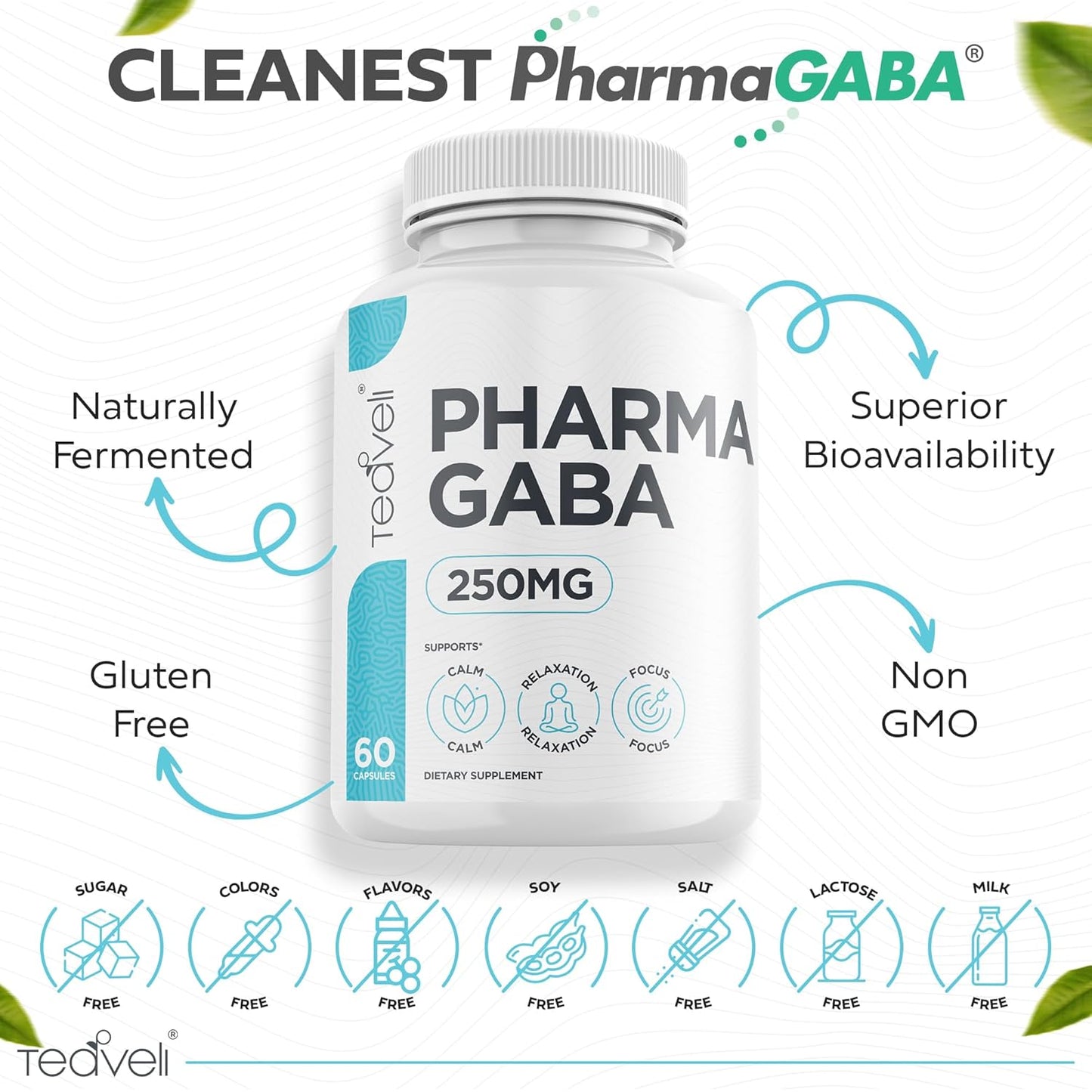 Bundle of Teaveli Golden Milk Powder and Pharma GABA Capsules - Boost Wellness and Relaxation with This Powerful Combination!
