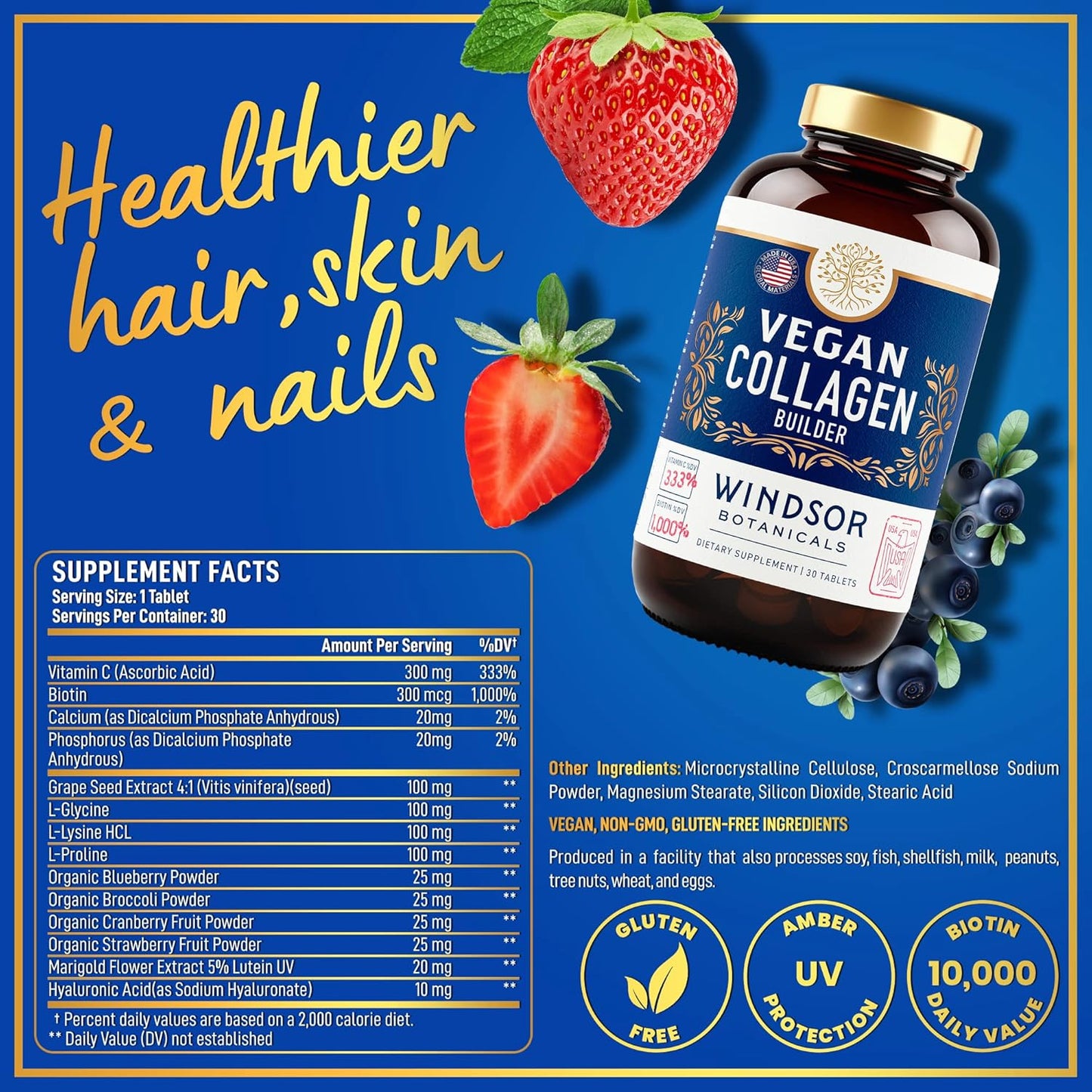 Bundle of Windsor Botanicals Vegan Collagen Supplements and Dental Probiotics for Oral Health