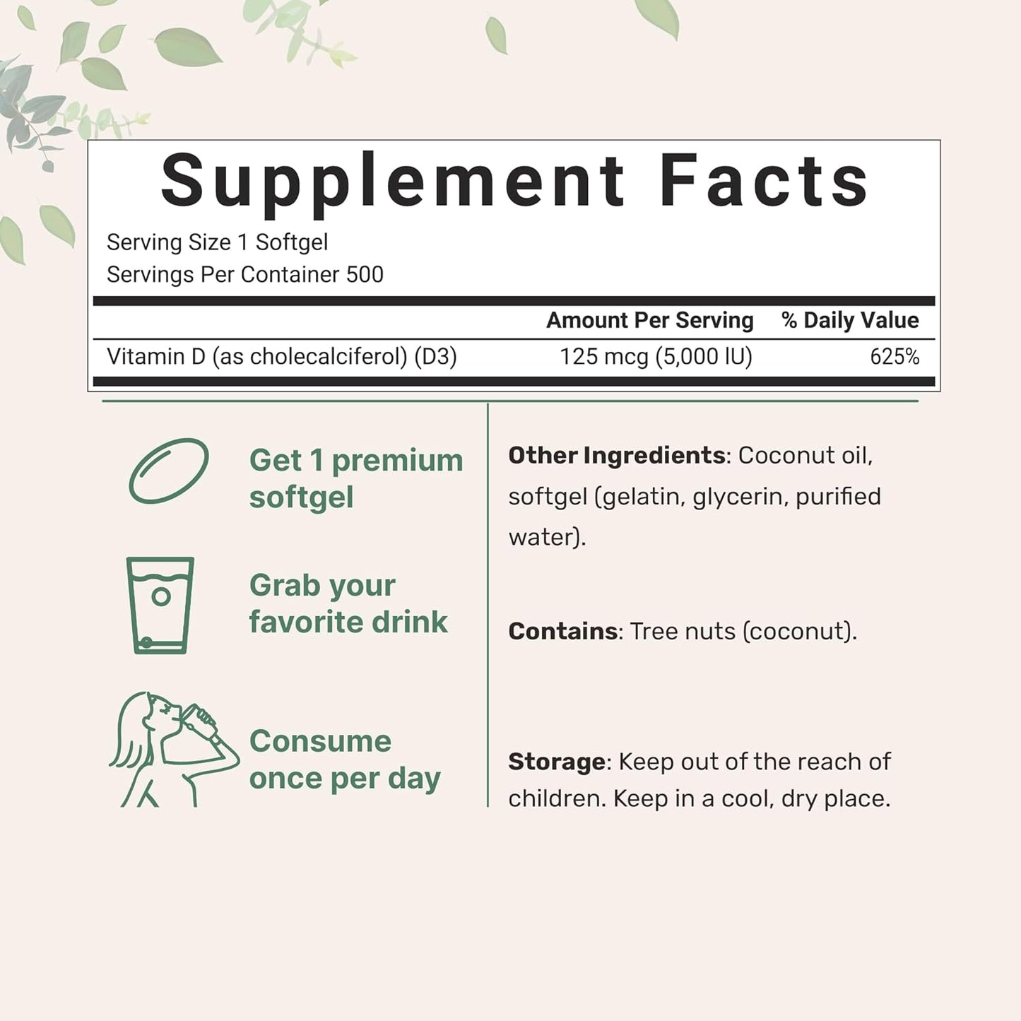 Bundle Pack: Micro Ingredients Multi Collagen Pills & Vitamin D3 5,000 IU | Grass-Fed Collagen Peptides with Cholecalciferol