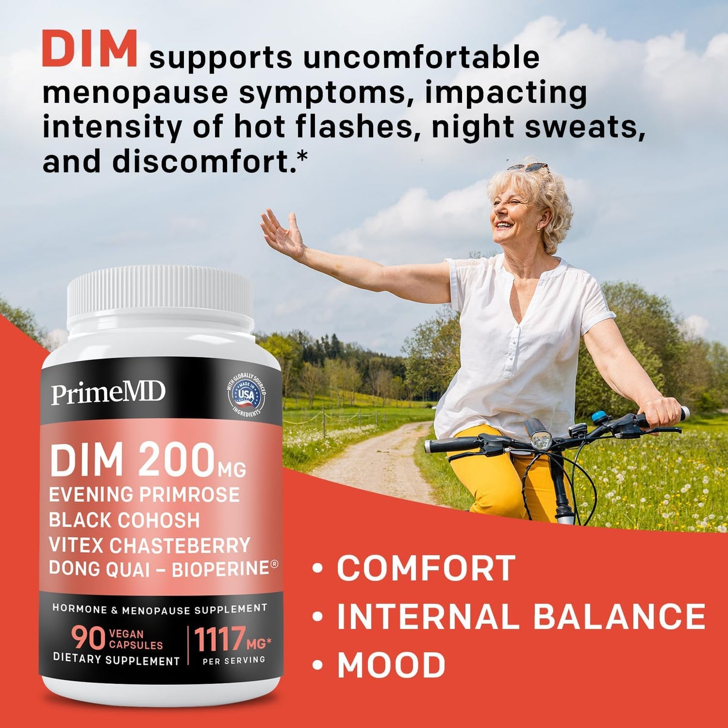 Bundle: PrimeMD Liquid Collagen Biotin (2pk) + Menopause Support (1pk) - Hair, Skin, Nails, Hormone - Non-GMO, Vegan, Gluten-Free