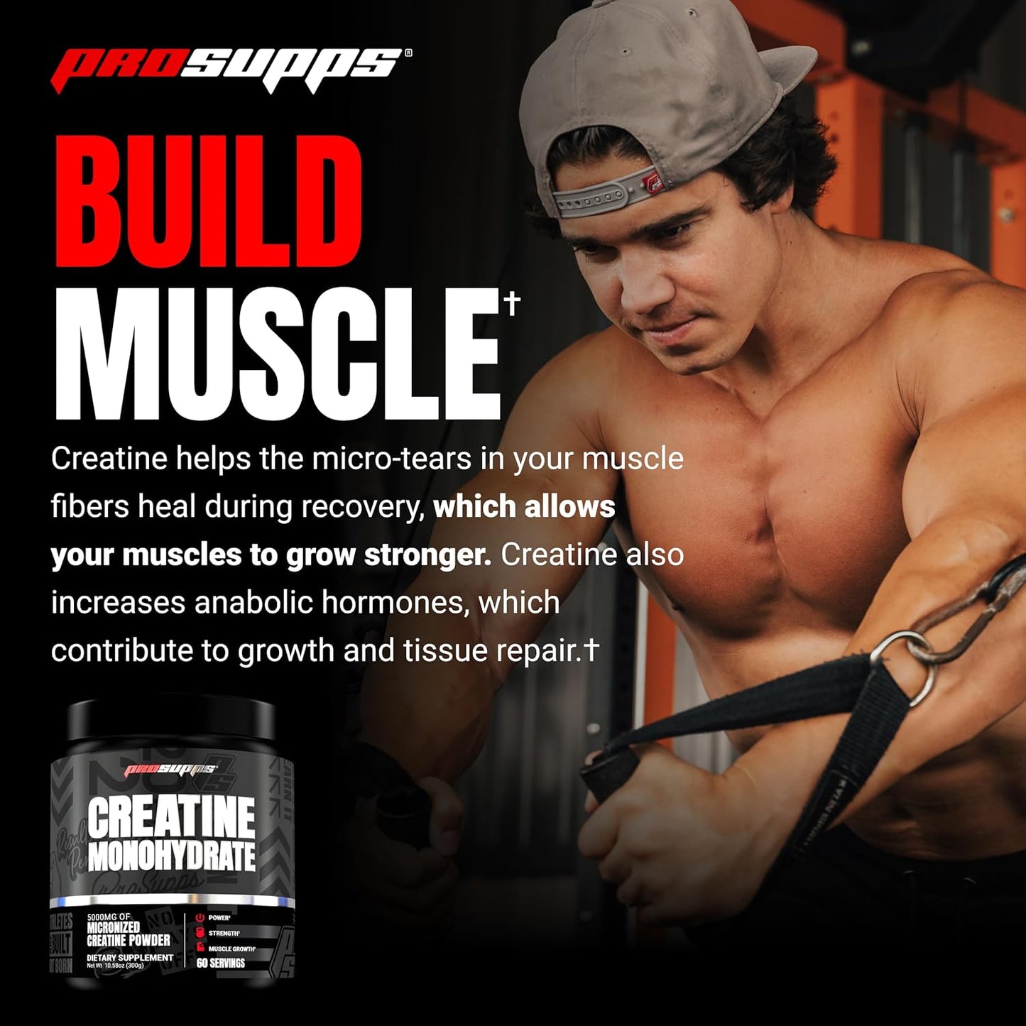 Bundle: PROSUPPS Hyde Xtreme Pre-Workout with Hard-Hitting Energy, Watermelon Flavor, and Creatine 300