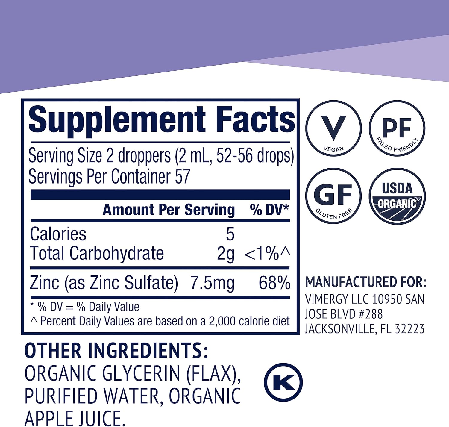 Bundle: Vimergy USDA Organic Zinc and Spirulina Juice Powder - 57 Servings of Zinc, 83 Servings of Spirulina