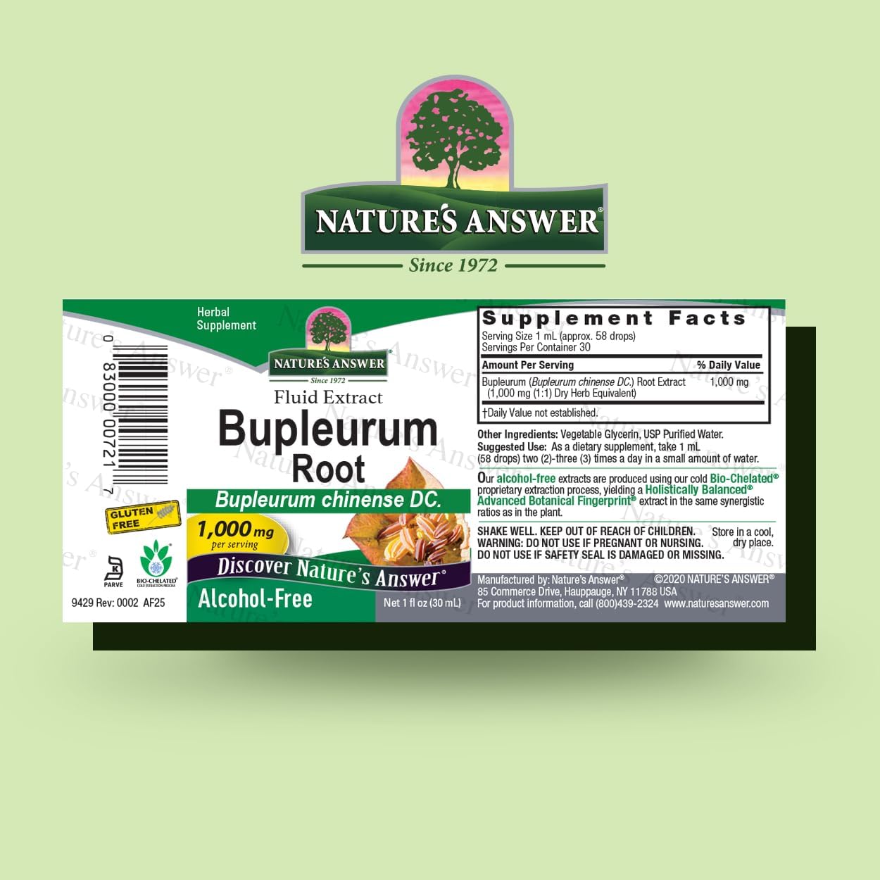 Bupleurum Chinense Root Extract - Natural Herbal Supplement for Liver Health and Immunity - Alcohol-Free - 1000mg (1 FL Oz)