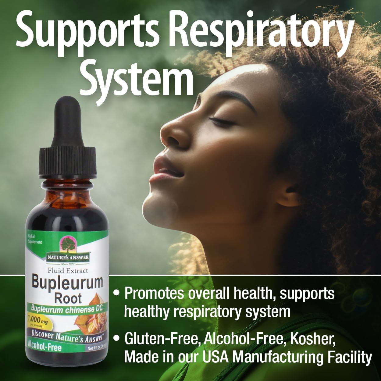 Bupleurum Chinense Root Extract - Natural Herbal Supplement for Liver Health and Immunity - Alcohol-Free - 1000mg (1 FL Oz)