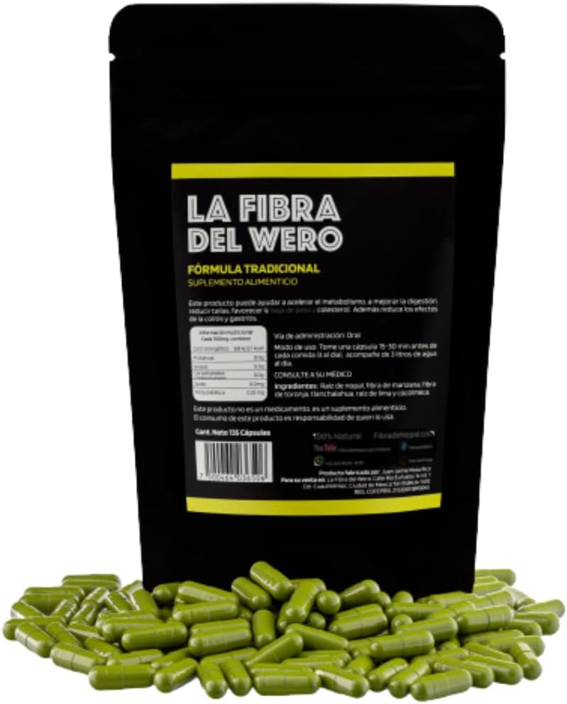 Cactus Fiber with Pink Grapefruit Supplement | 100% Natural "Month and a Half" Pack | Wero Fiber Source