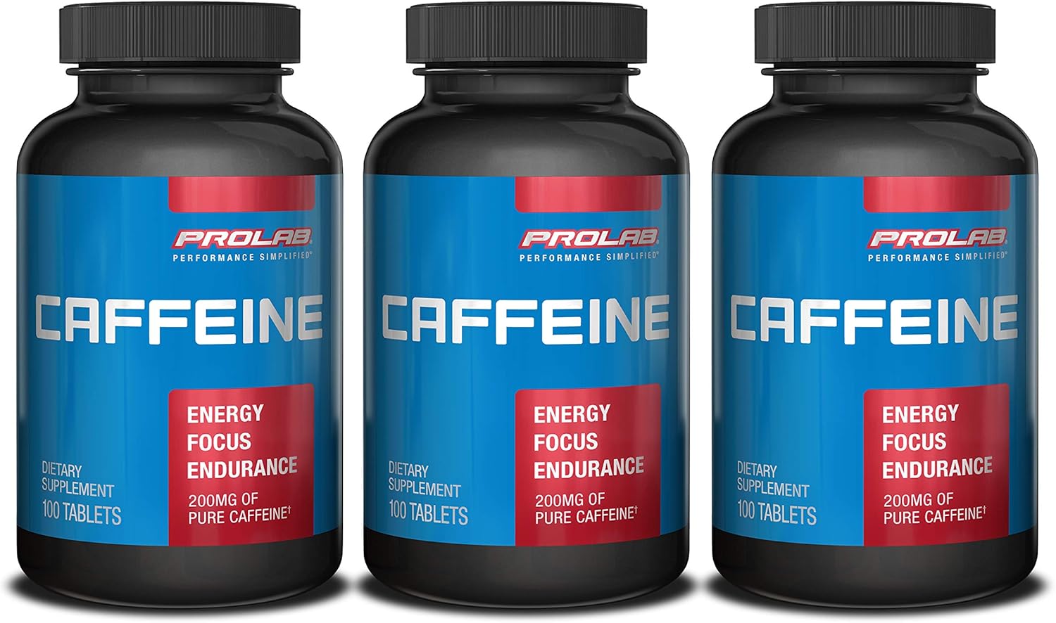 Caffeine Tablets 100 Count by ProLab for Energy and Focus