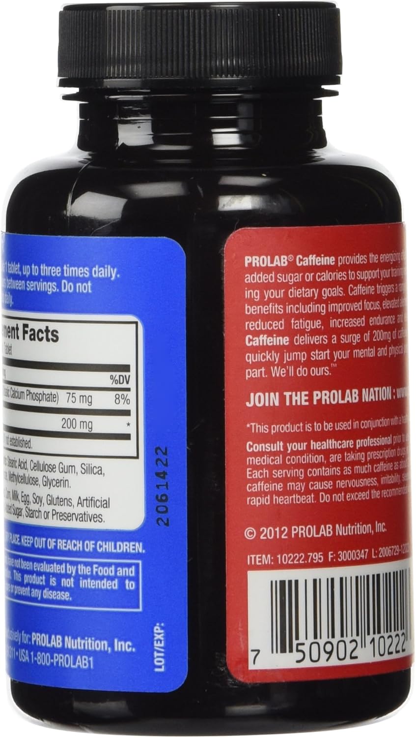 Caffeine Tablets 100 Count by ProLab for Energy and Focus