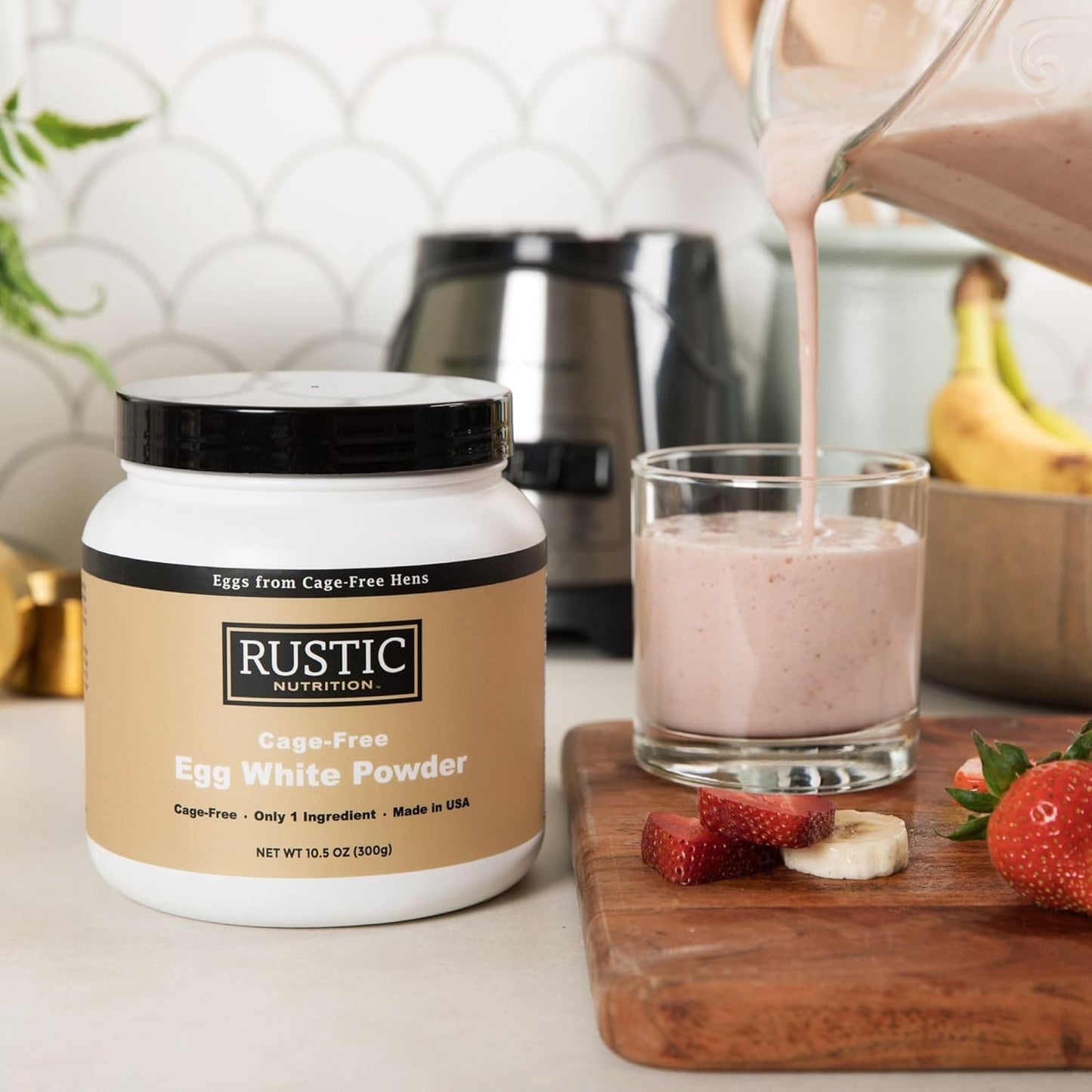 Cage-Free Egg White Protein Powder, Made in USA from Humanely-Raised Eggs, Unflavored, 10.5 Oz