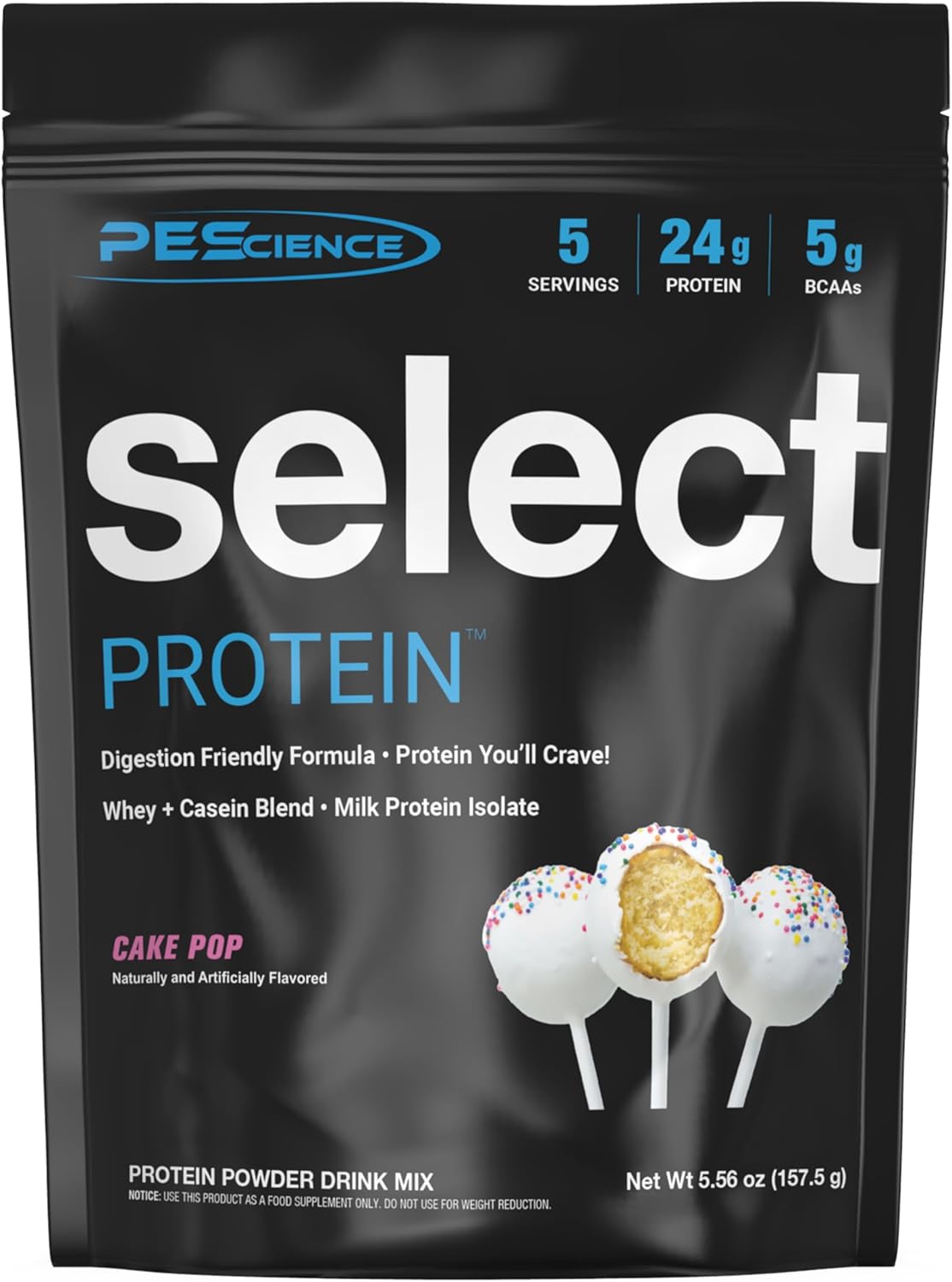 Cake Pop PEScience Select Low Carb Protein Powder - Keto & Gluten Free - 5 Servings