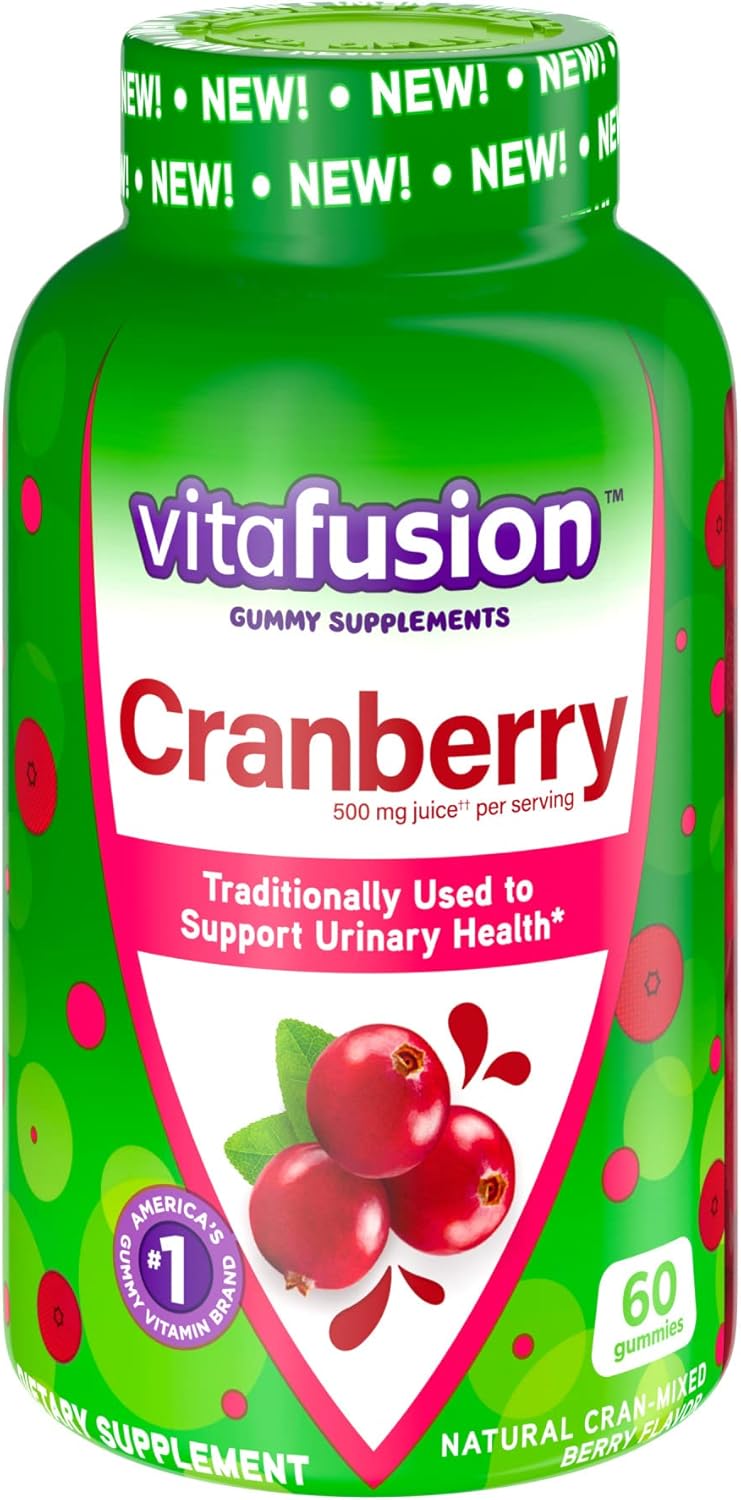 Calcium and Vitamin D Gummy Vitamins for Bone Support, 100 Count + Cranberry Gummies for Women, 60 Count