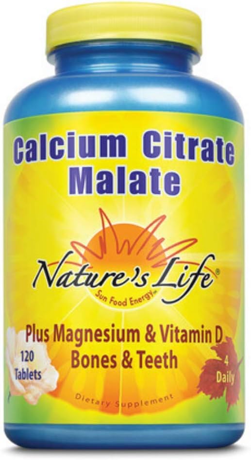 Calcium Citrate and Malate Supplement by Nature's Life - 120 Count