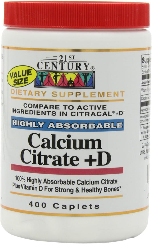 Calcium Citrate + Vitamin D Capsules for 21st Century Nutrition