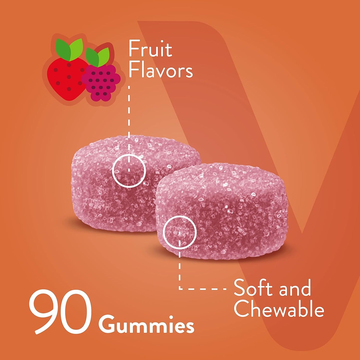 Calcium Gummies with Vitamin D3, Magnesium for Bone Health, Immune Support, Energy - Chewable Fruit Flavored Gummy Dietary Supplements for Men, Women, Teens