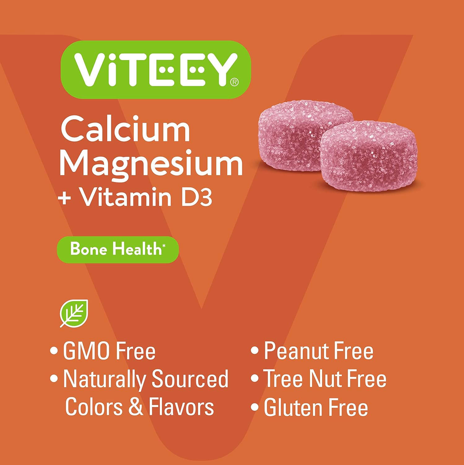 Calcium Gummies with Vitamin D3, Magnesium for Bone Health, Immune Support, Energy - Chewable Fruit Flavored Gummy Dietary Supplements for Men, Women, Teens