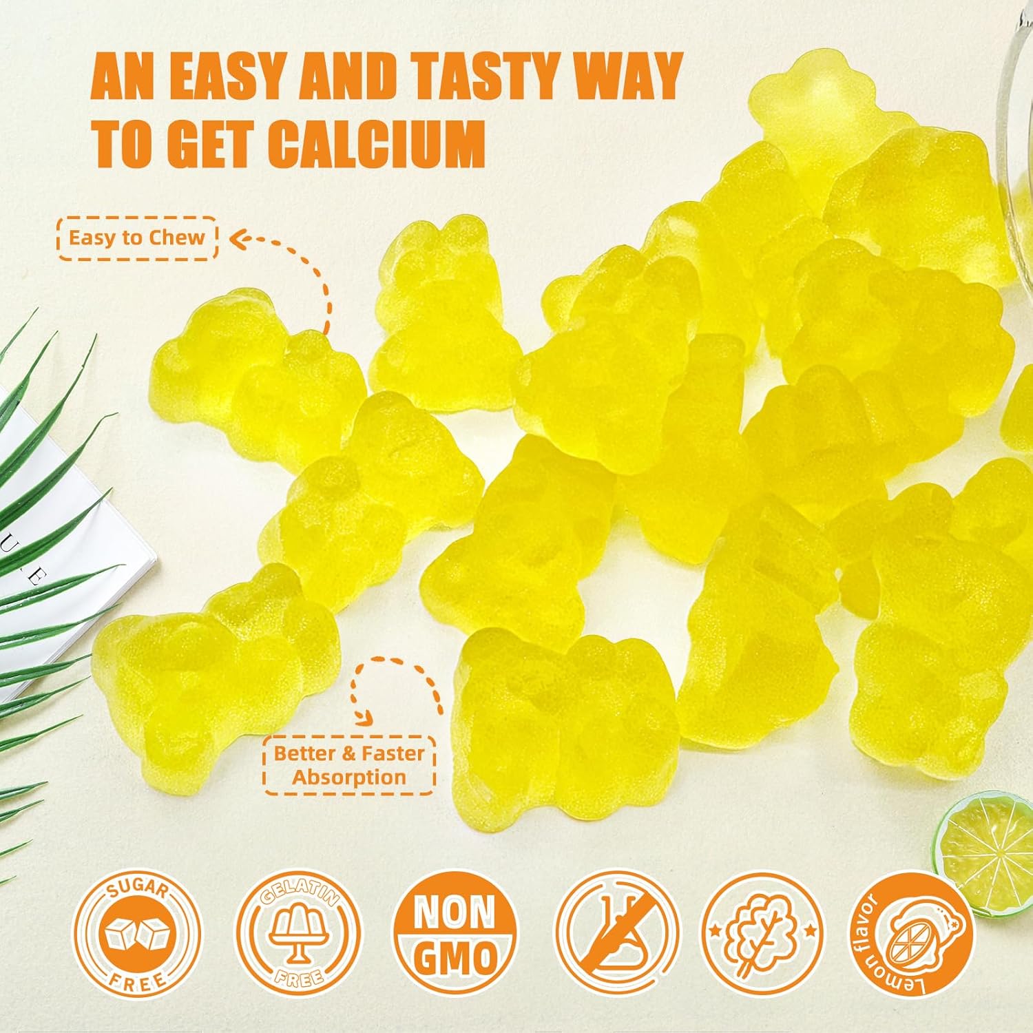 Calcium Magnesium Gummies with Potassium Citrate - Wellcatcher Formula for Bone Health