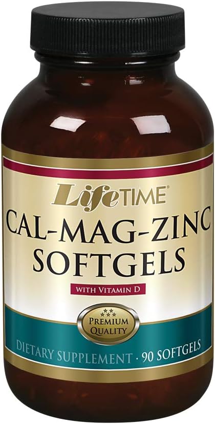 Calcium Magnesium Zinc with Vitamin D Softgel Capsules | Bone, Muscle & Immunity Support | Easy Absorption | 90 Capsules, 30 Servings