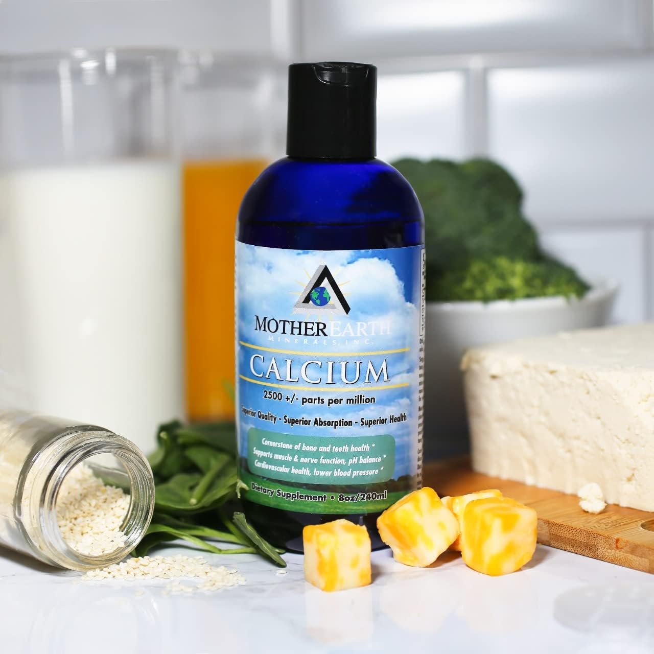 Calcium Supplement for Cellular Health - Promotes Nutrient Absorption, Waste Elimination, and Toxin Removal - 8 oz 96 Servings