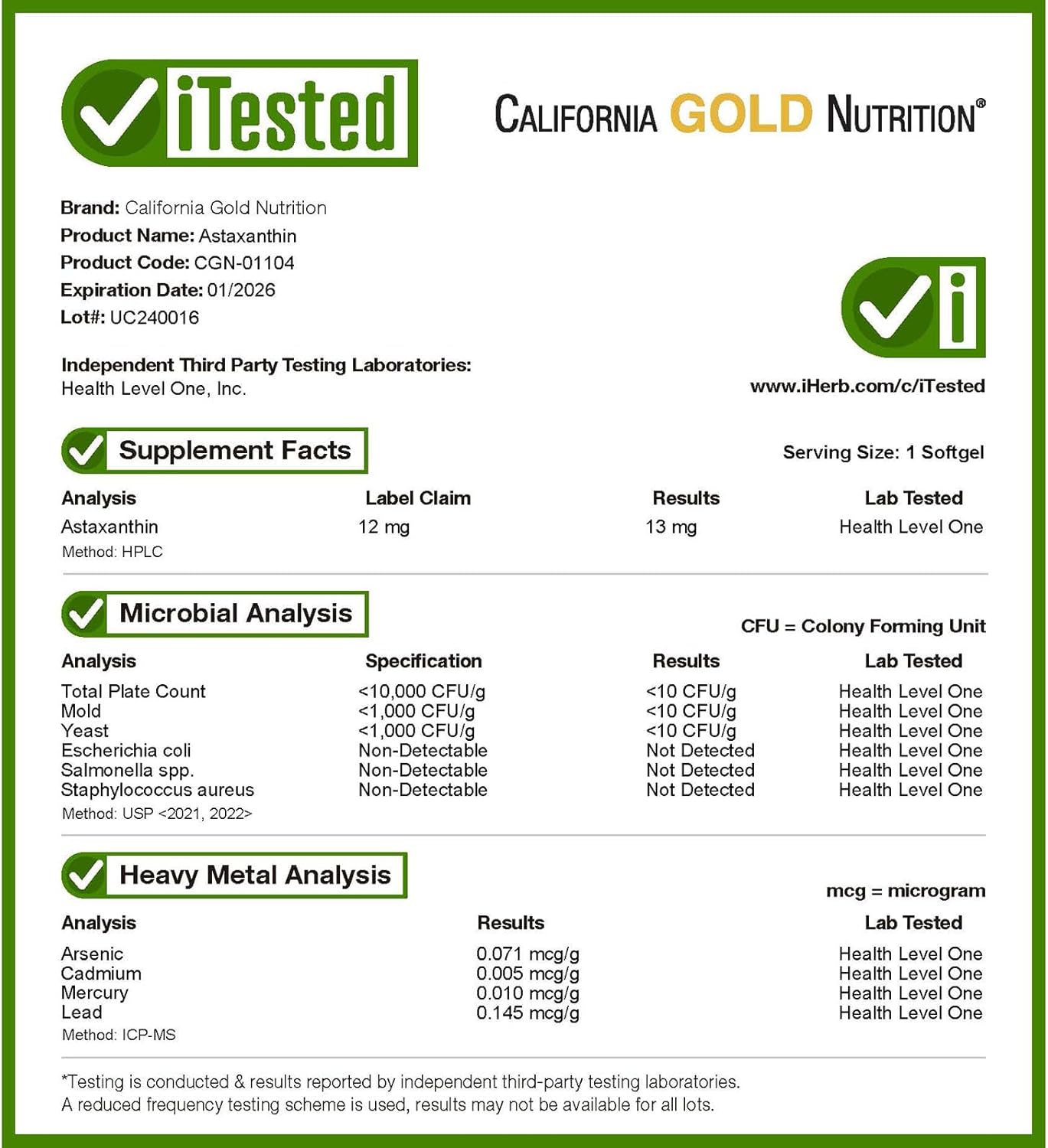 California Gold Nutrition Astaxanthin 12mg - 120 Veggie Softgels, Icelandic AstaLif Pure Biologically Active Carotenoid