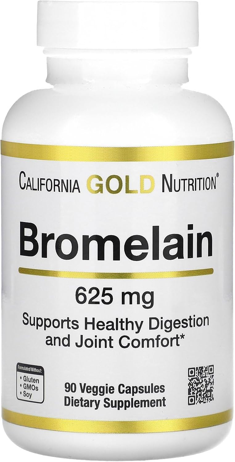 California Gold Nutrition Bromelain Capsules - 625 mg, 90 Vegetarian Capsules