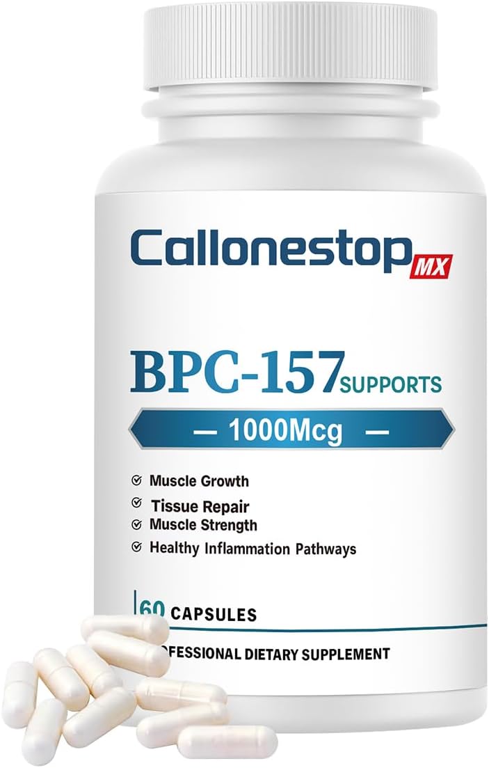 Callonestop MX BPC-157 Peptide Capsules - Muscle Growth Supplement, Gluten Free - 60 Count