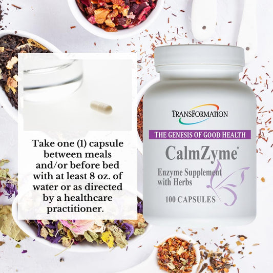 CalmZyme Supplement: Boost Digestion, Energy Production, and Immune Support with Transformation Enzymes