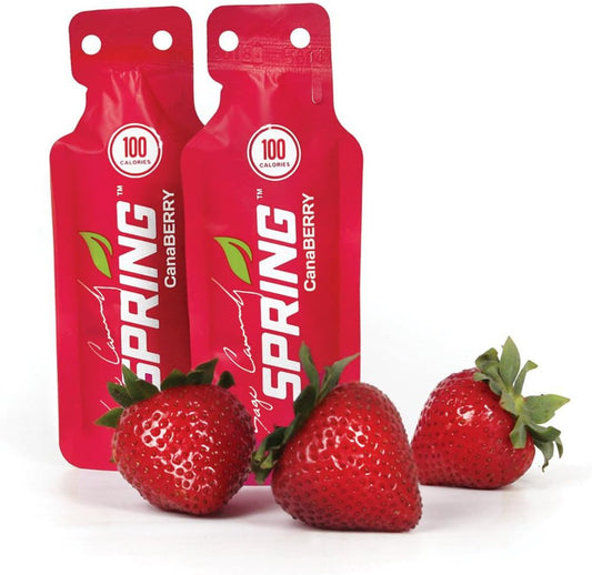 Canaberry Strawberry Smoothie Gel - Vegan Energy Gel for Spring - 20 Pack, 100 Kcal