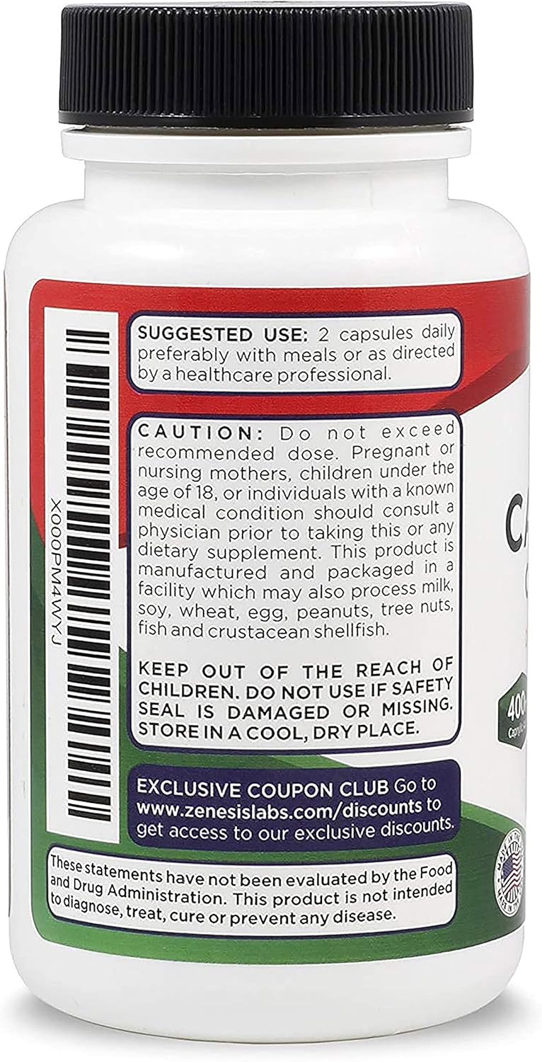 Candida Complex Cleanse Detox Supplement with Caprylic Acid, Oregano Extract, Probiotics, Enzymes - 120 Capsules