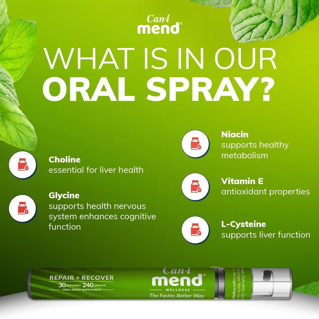 Cani Brands Feel Amazing Post Party Relief Oral Spray - 6 Pack with Natural Liver Support and Immune Boosting Vitamins - After Drink Remedy for Fast Recovery