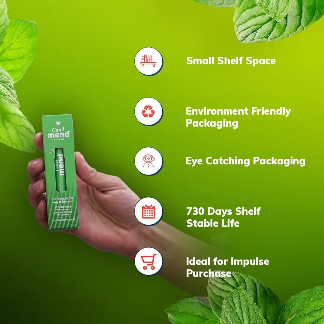 Cani Brands Feel Amazing Post Party Relief Oral Spray - 6 Pack with Natural Liver Support and Immune Boosting Vitamins - After Drink Remedy for Fast Recovery