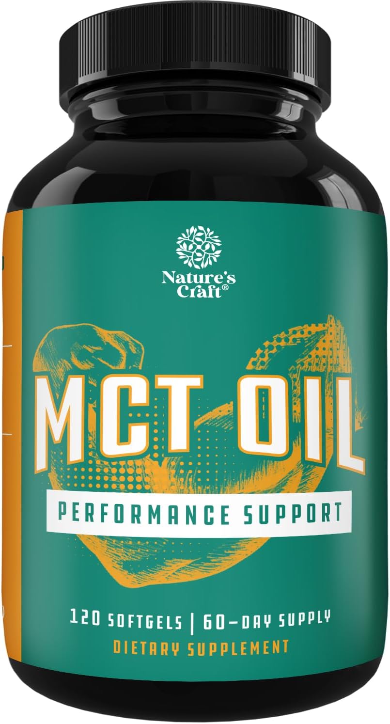 Caprylic Acid Coconut Oil Softgels for Body Sculpting & Brain Health - Sustainable Energy Support - Non GMO Gluten Free Keto Formula