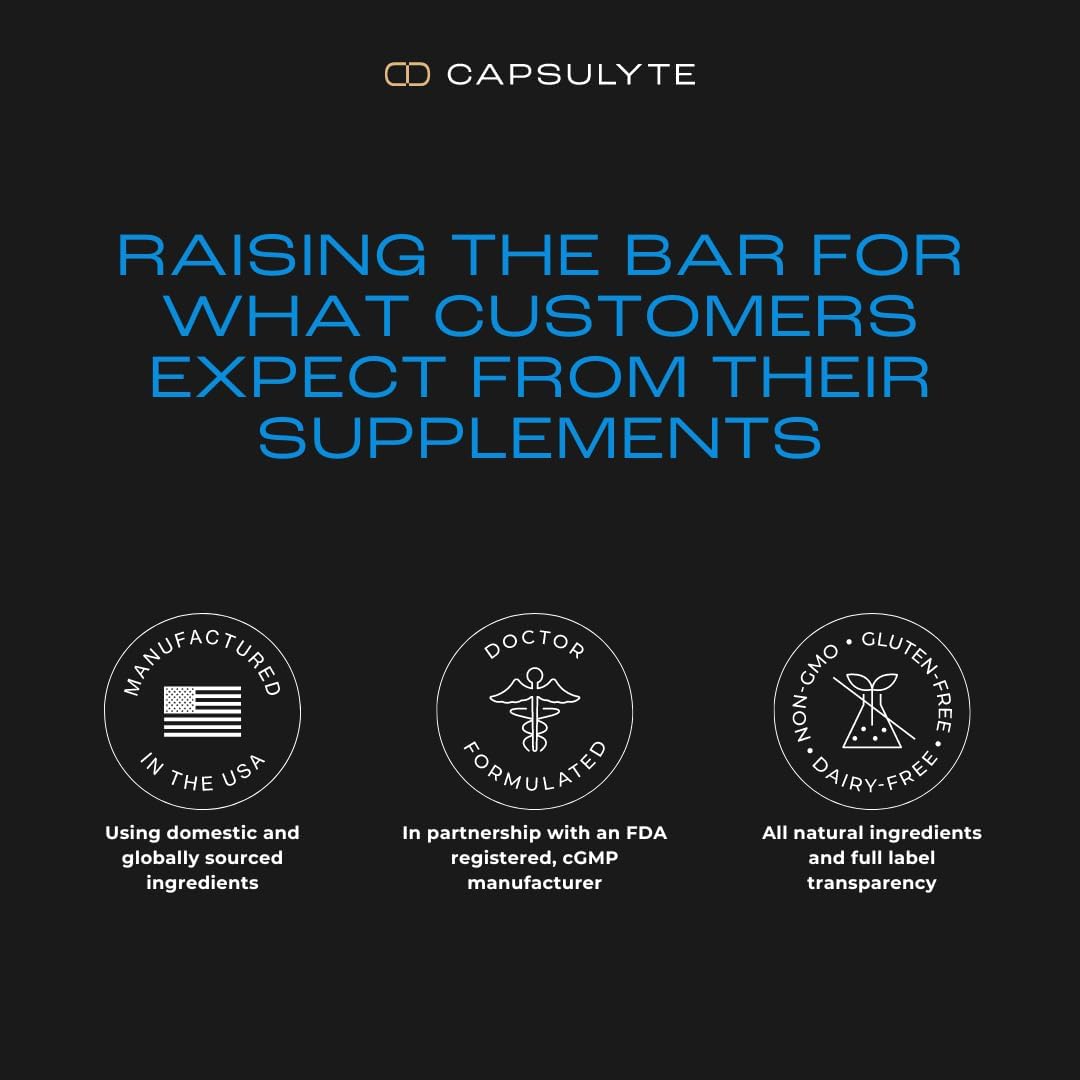 CAPSULYTE Electrolyte Recovery Capsules with Vitamins and Minerals for Post-Exercise and Hangover Relief - Box of 14 Packets
