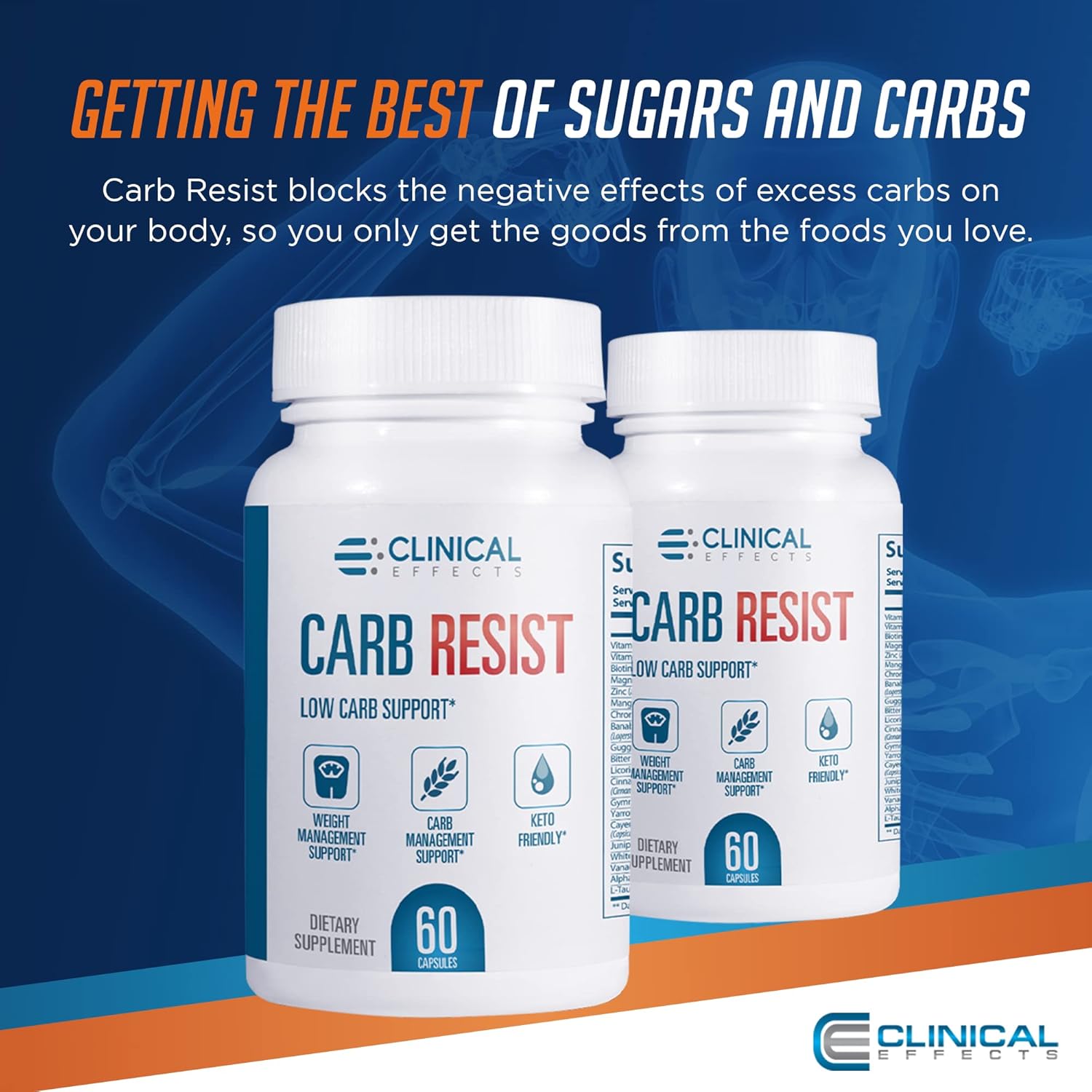 Carb Resist Capsules with Vitamin C - 60 Count - Supports Heart Health & Weight Management - Ideal for Keto or Low Carb - Plant-Based Formula - BoostGo Australia