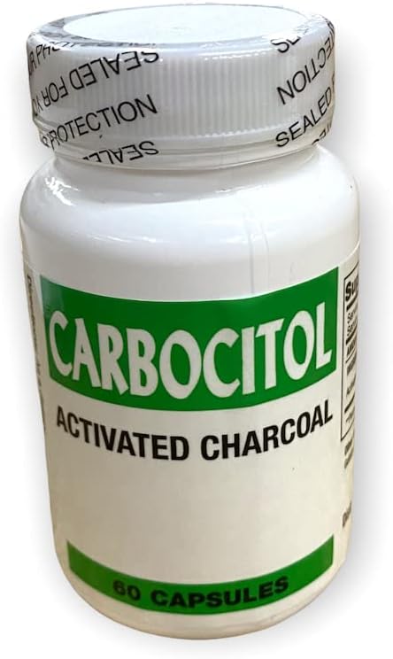 Carbocitol Activated Charcoal Tablets - 60 Count by Duy Drugs