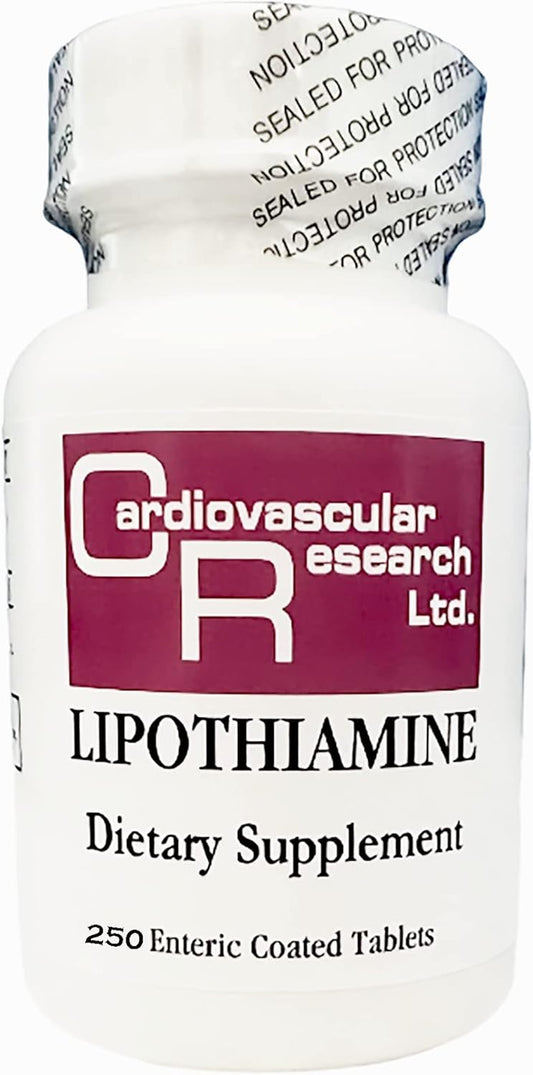 Cardiovascular Research Lipothiamine B Supplement 250 Tablets with Alpha Lipoic Acid - 1 Bottle of 250 Count Tablets