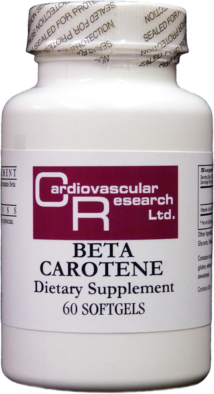 Cardiovascular Support Beta Carotene Supplement 3,000 mcg - 60 Softgels