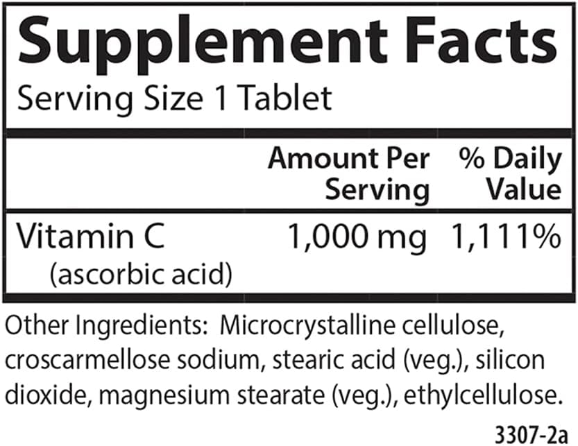 Carlson - High Potency Vitamin C Supplement, 1,000 mg, 250 Tablets