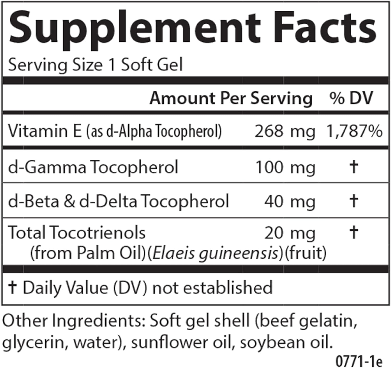 Carlson E-Gems Elite 400 IU Natural Vitamin E Capsules for Heart Health - 120 Softgels