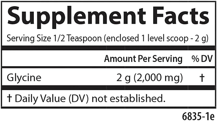 Carlson Glycine Powder 2000mg - Amino Acid Supplement for Energy and Muscle Development, 3.53 oz (100g) - BoostGo Australia