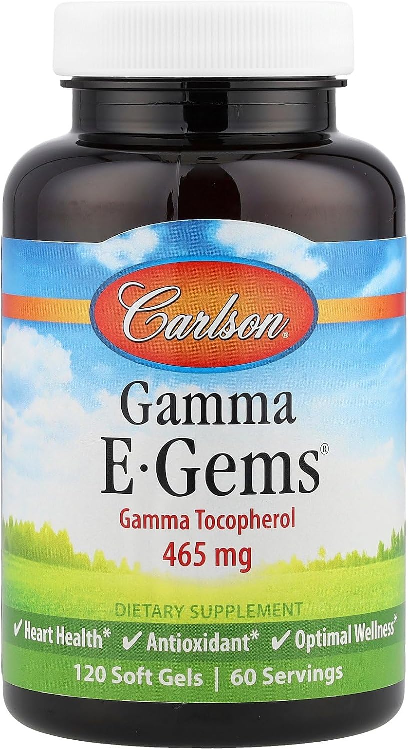 Carlson Labs Gamma E-Gems Softgels with 465 mg Gamma Tocopherol - 120 Count