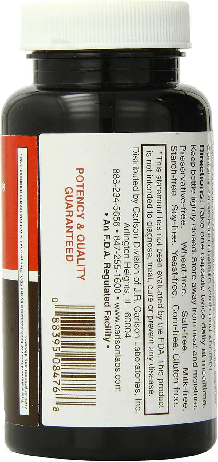 Carlson Labs Glucosamine Sulfate Capsules, 750mg - 60 Count